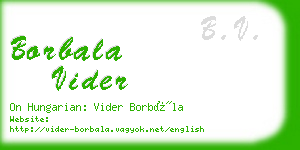 borbala vider business card